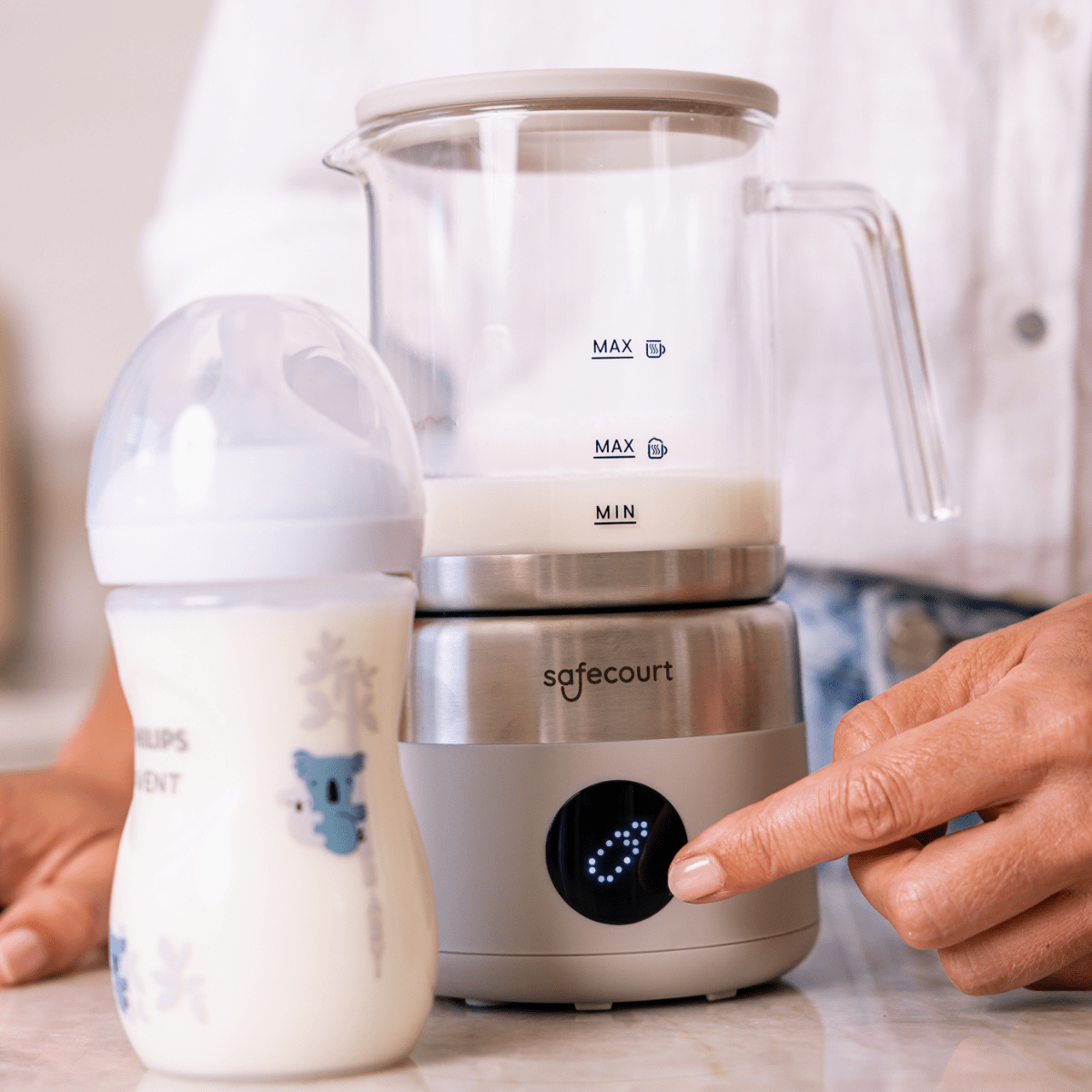 De digitale melkopschuimer die meer kan: van cappuccino tot babymelk - Safecourt Kitchen