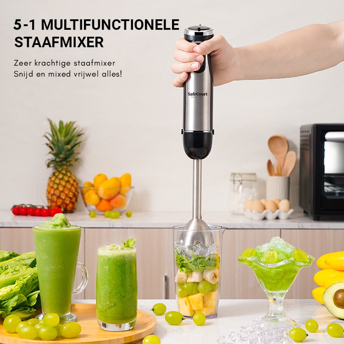 Welke onderdelen kan je allemaal op een staafmixer zetten? - Safecourt Kitchen