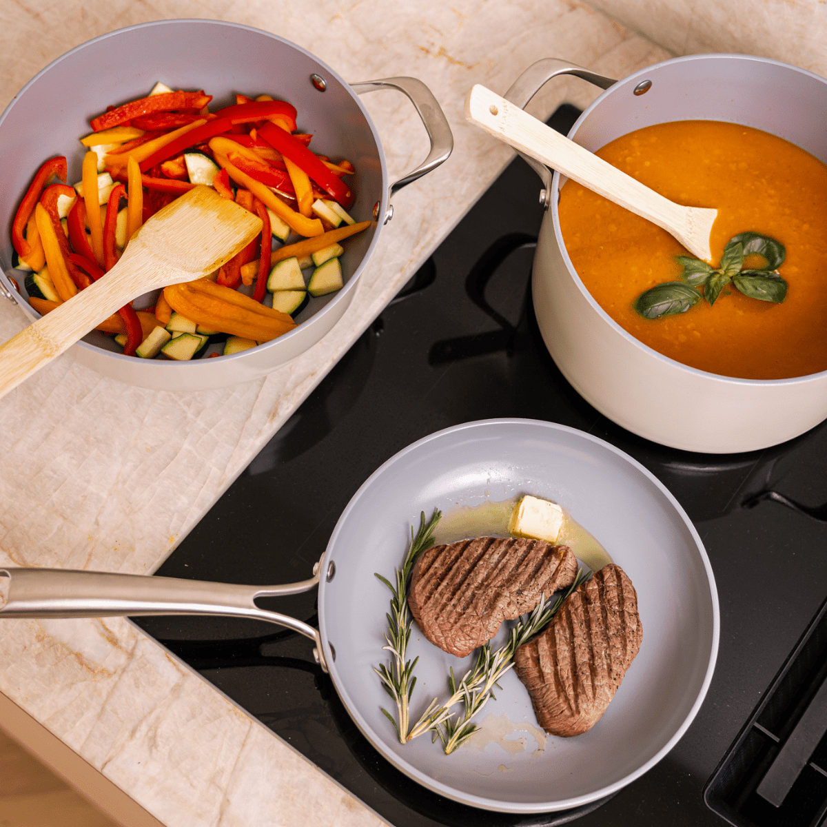 7 - delige pannen set - Safecourt Kitchen