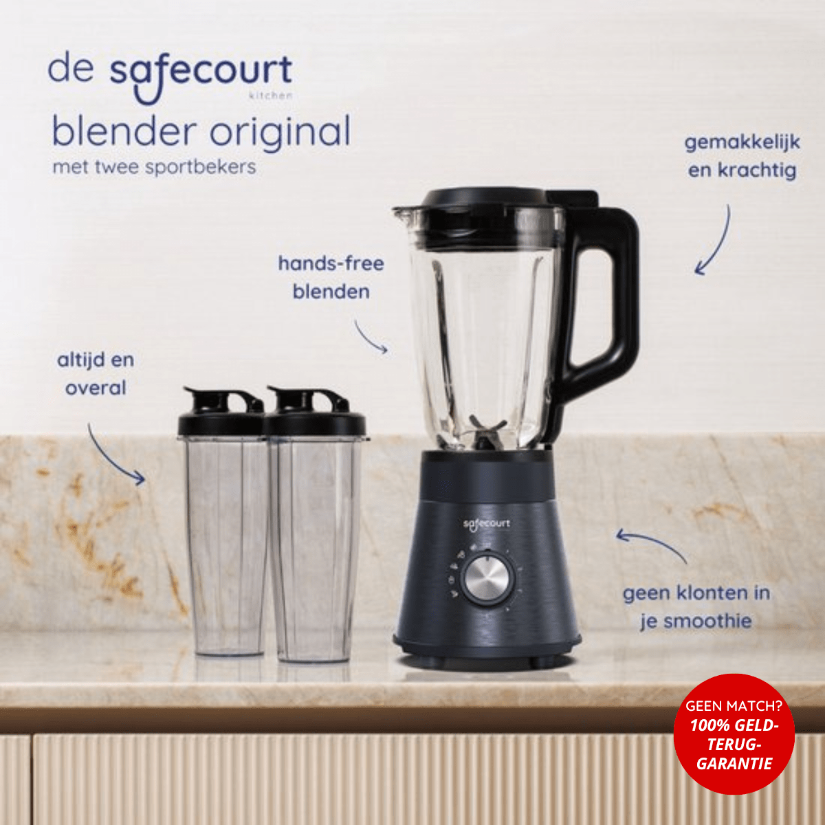Blender orginal zwart - Safecourt Kitchen