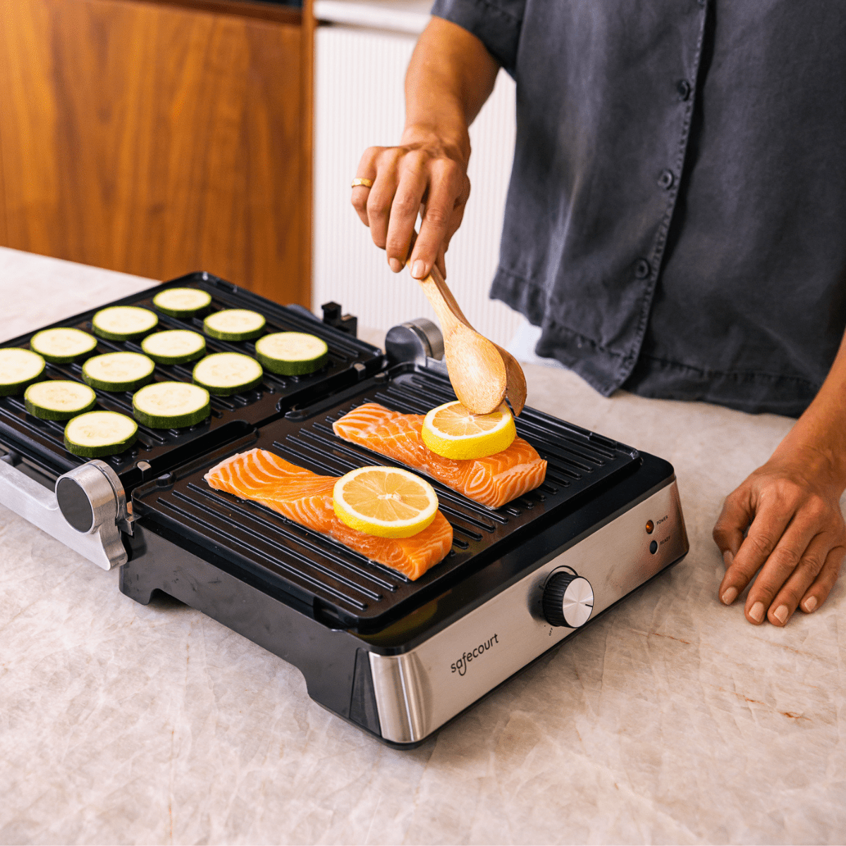 Compactgrill zilver - Safecourt Kitchen