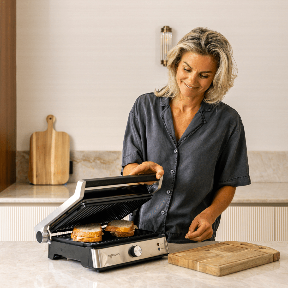 Compactgrill zilver - Safecourt Kitchen