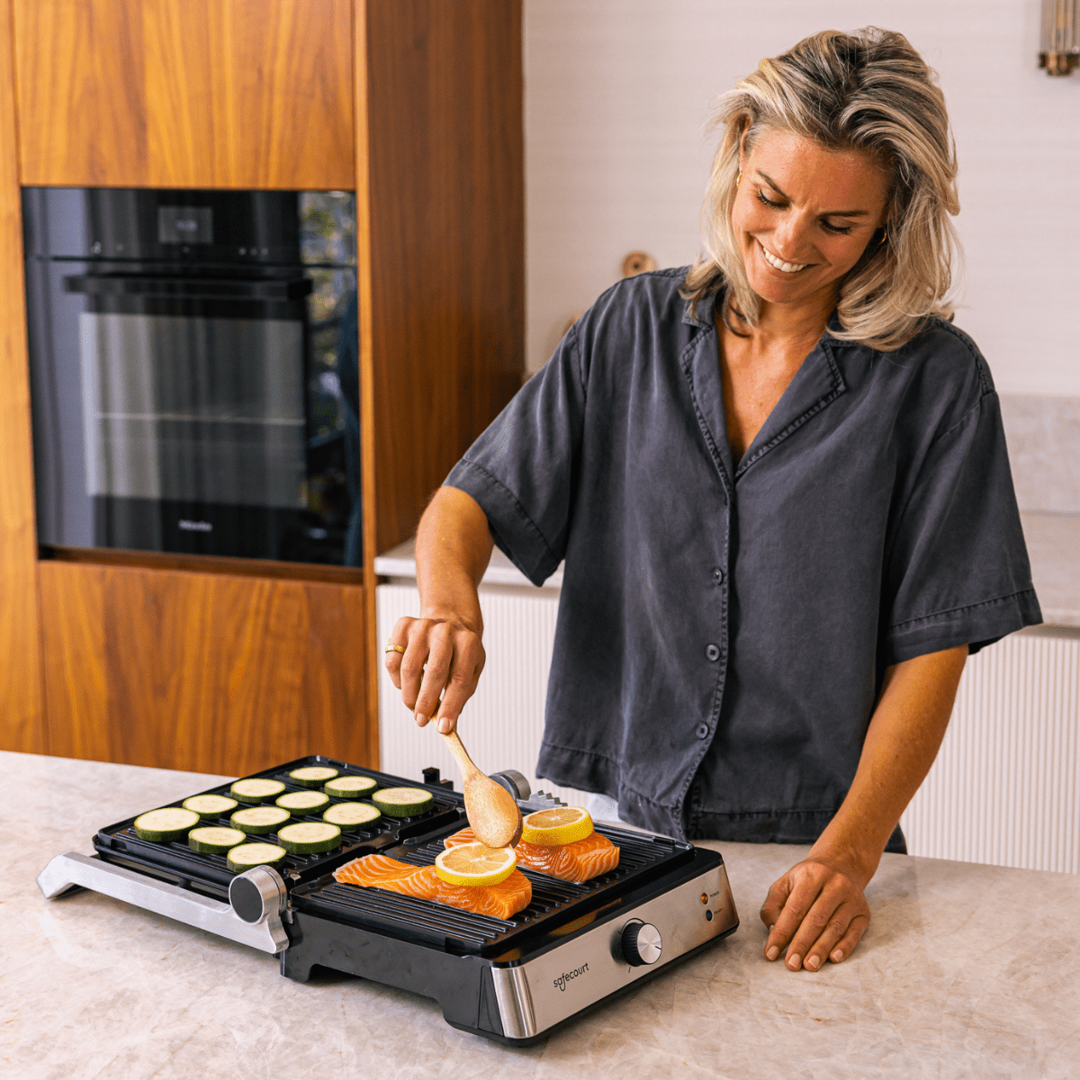 Compactgrill zilver - Safecourt Kitchen