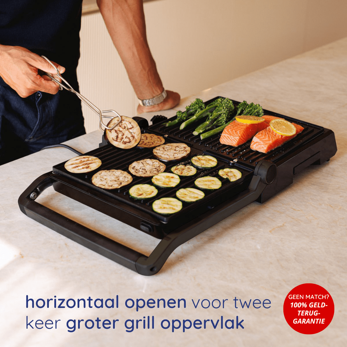 Contactgrill original zwart - Safecourt Kitchen