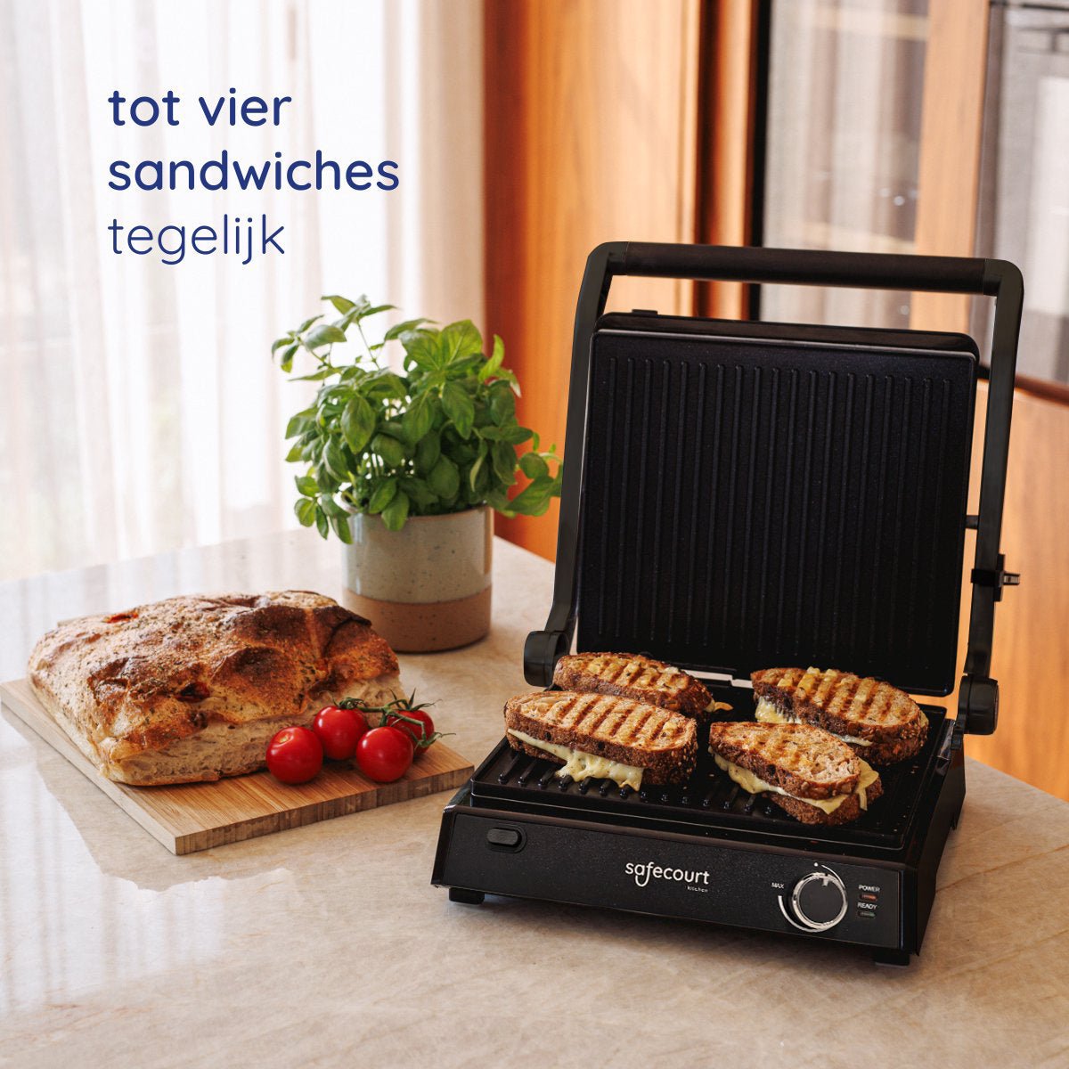 Contactgrill original zwart - Safecourt Kitchen