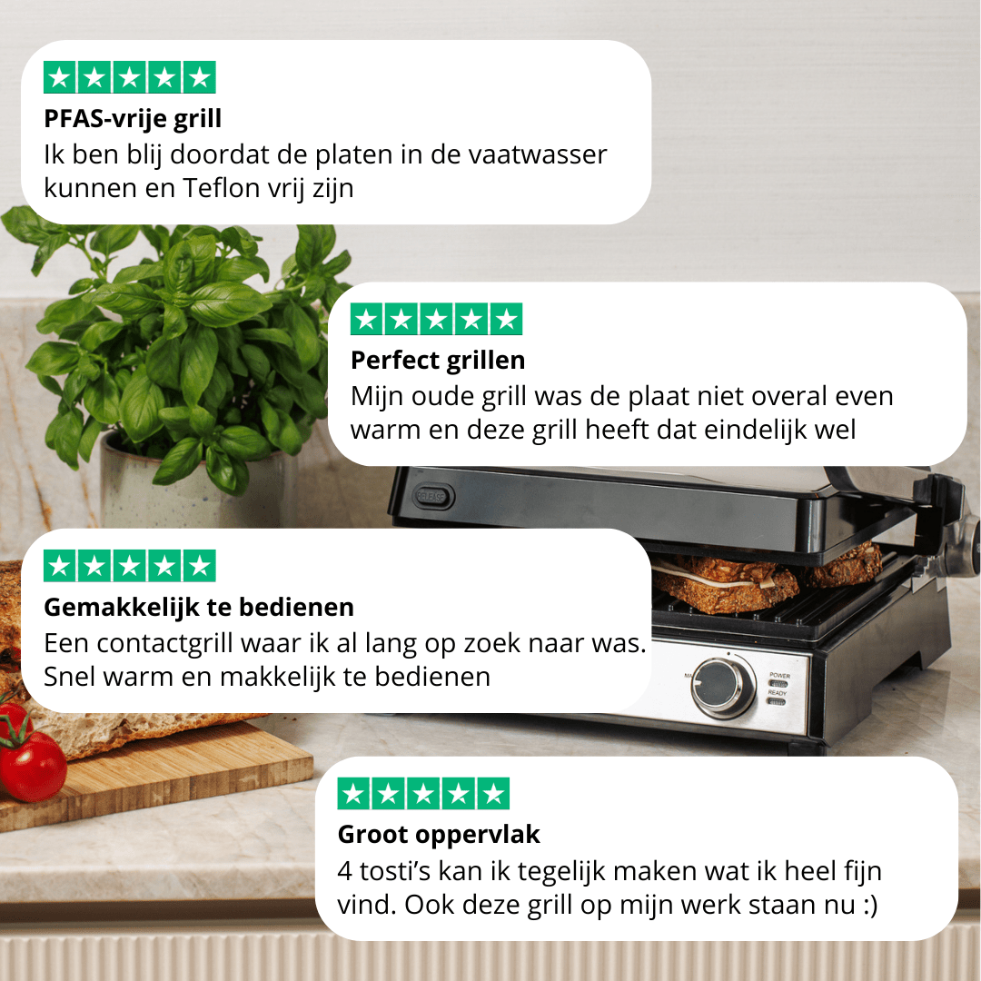 Contactgrill original zwart - Safecourt Kitchen