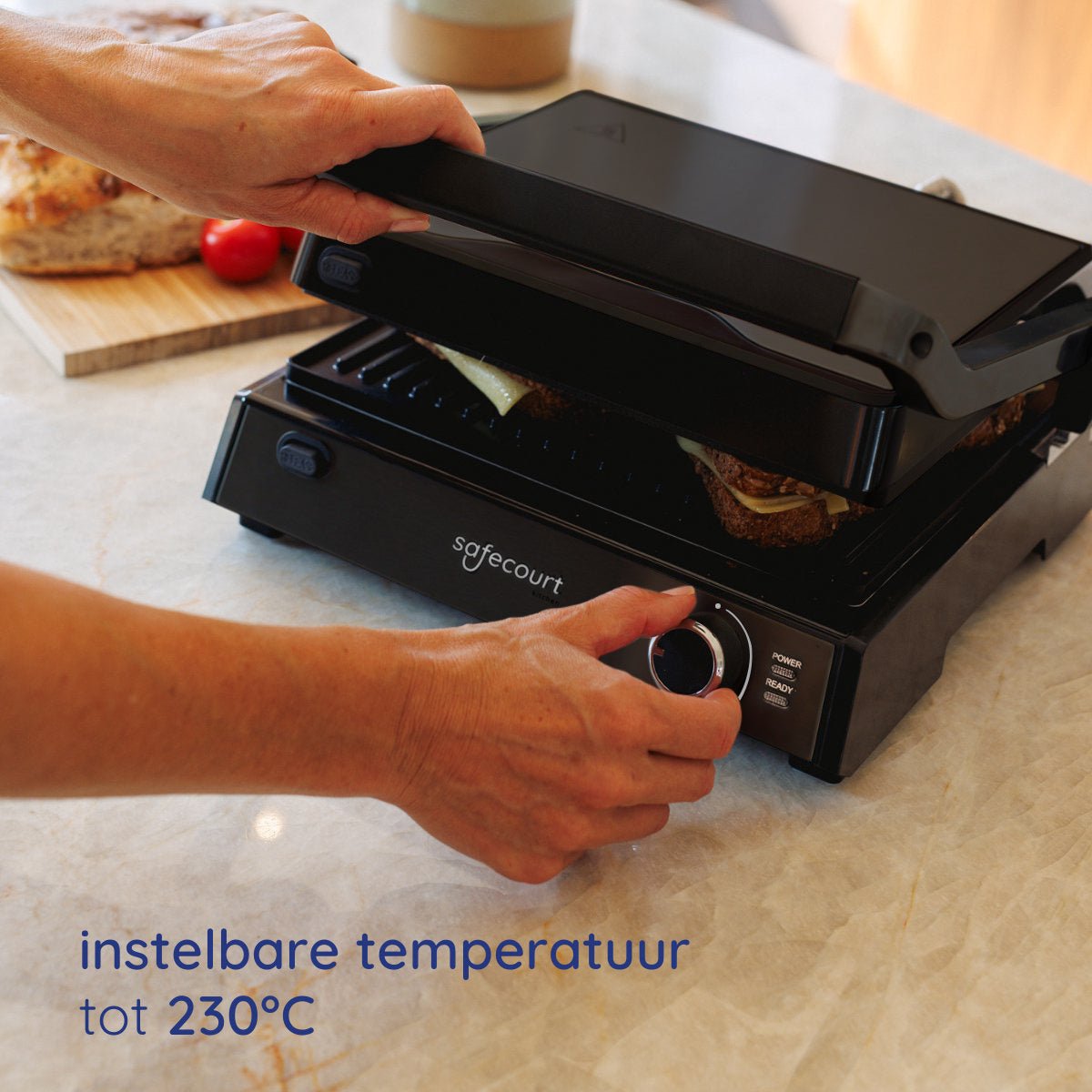 Contactgrill original zwart - Safecourt Kitchen