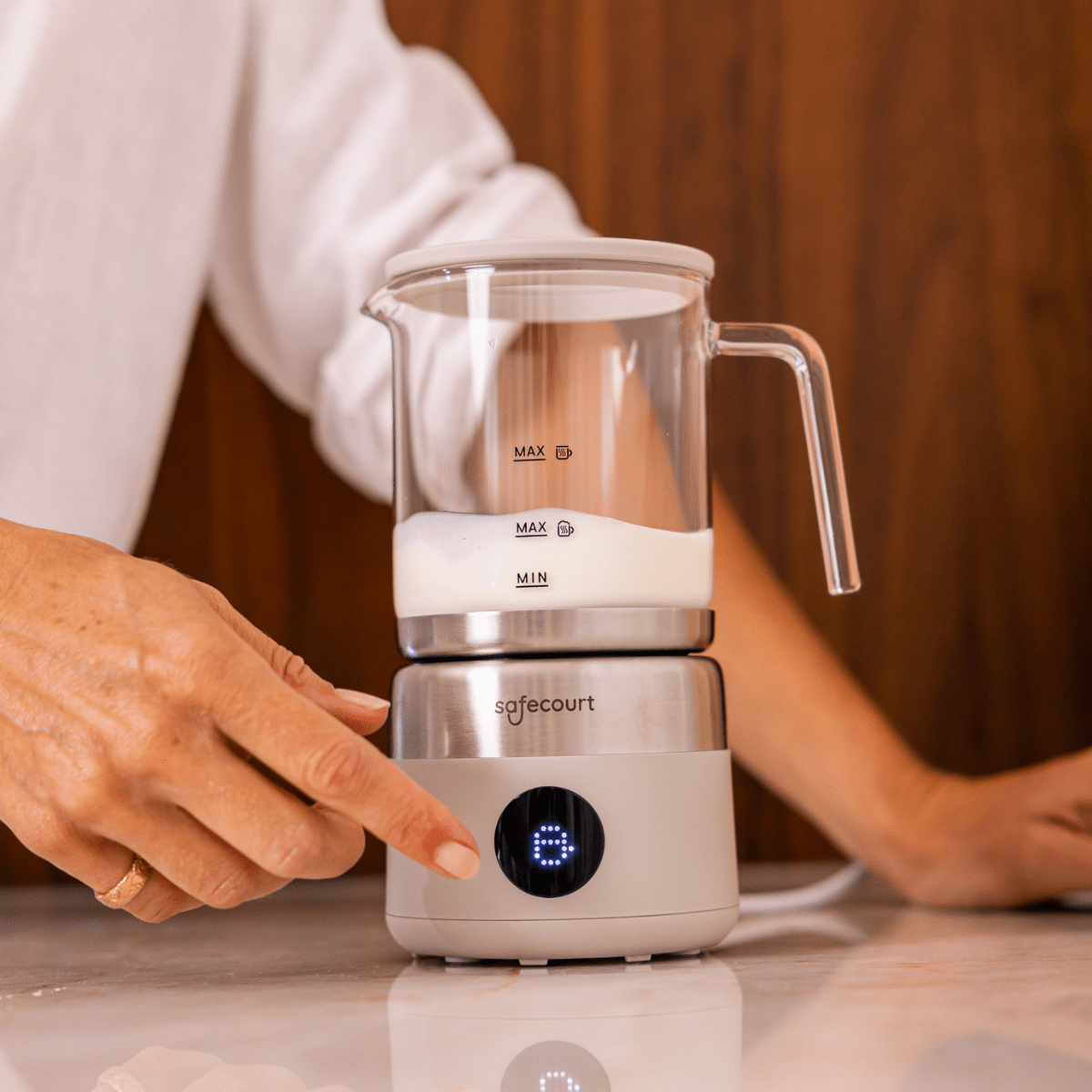 Digitale glazen melkopschuimer - Safecourt Kitchen