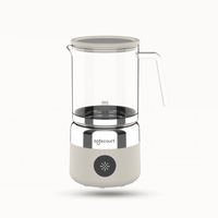 Digitale glazen melkopschuimer beige - Safecourt Kitchen