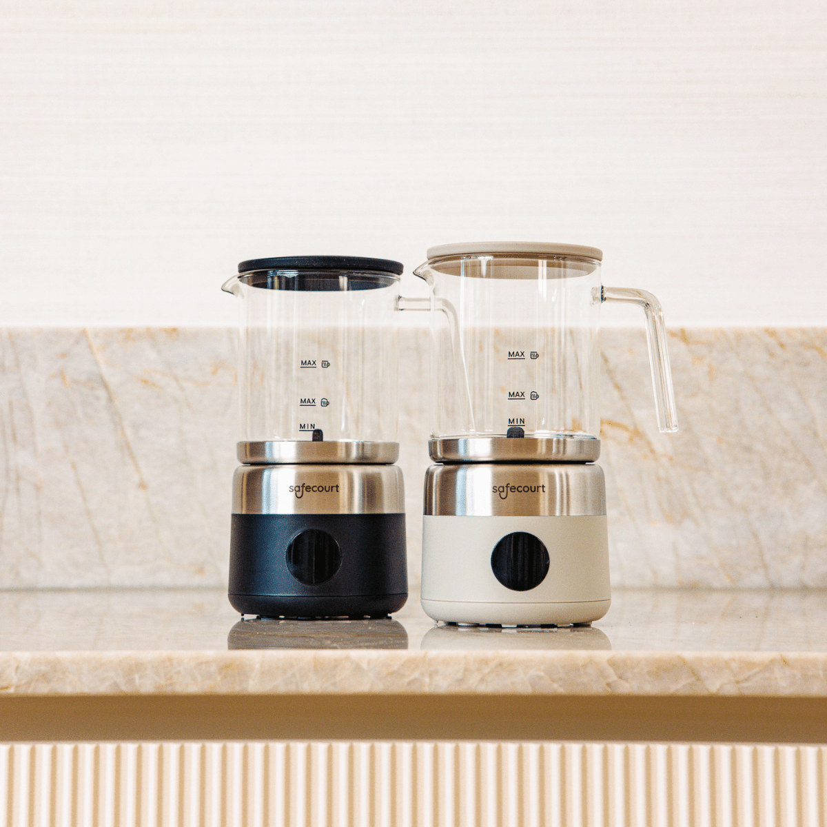 Digitale glazen melkopschuimer Onyx - Safecourt Kitchen