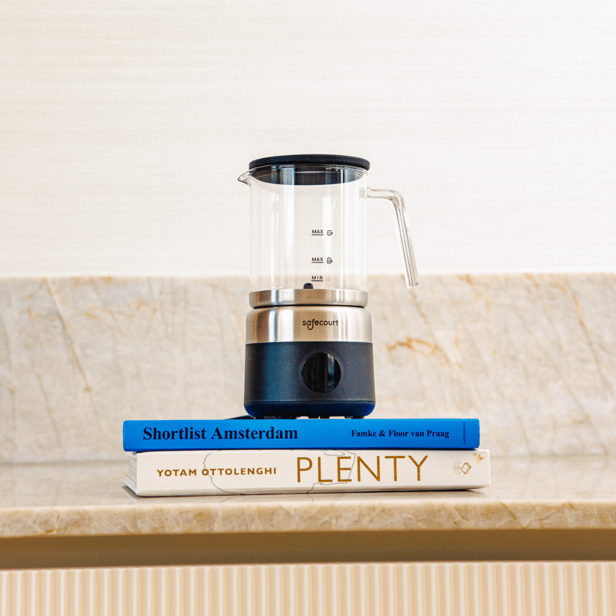 Digitale glazen melkopschuimer Onyx - Safecourt Kitchen