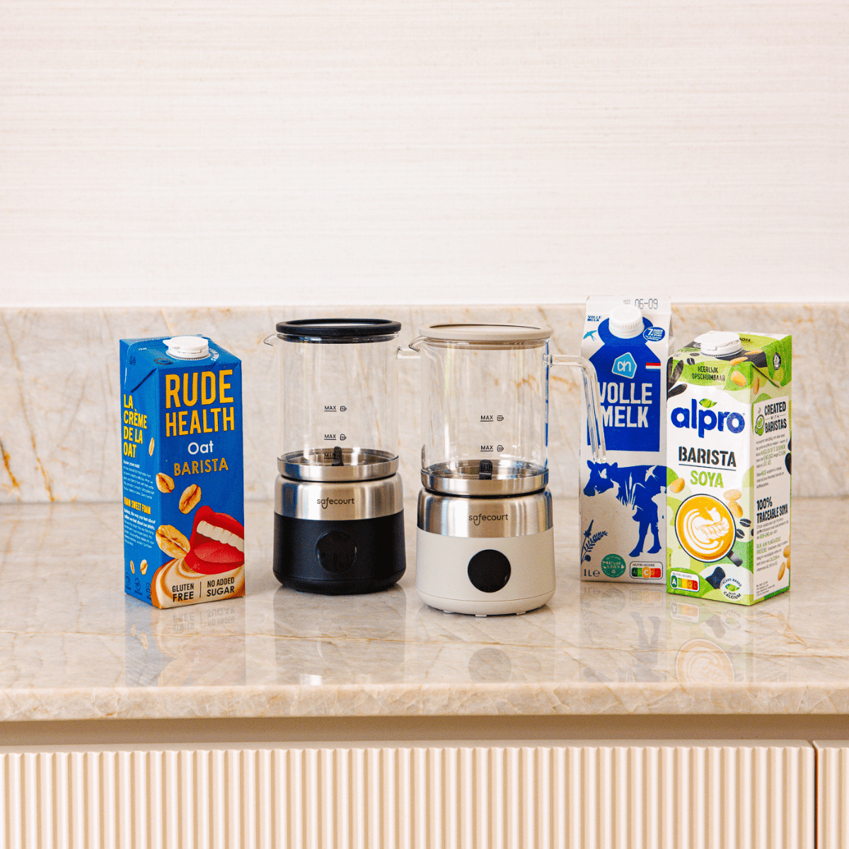 Digitale glazen melkopschuimer Onyx - Safecourt Kitchen