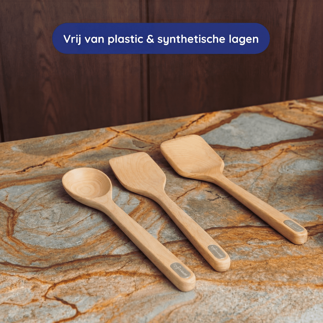 Houten Spatelset 100% FSC Berkenhout - Safecourt Kitchen