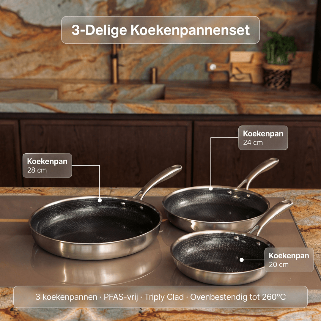 Hybride koekenpan 20 | 24 | 28 cm - Safecourt Kitchen