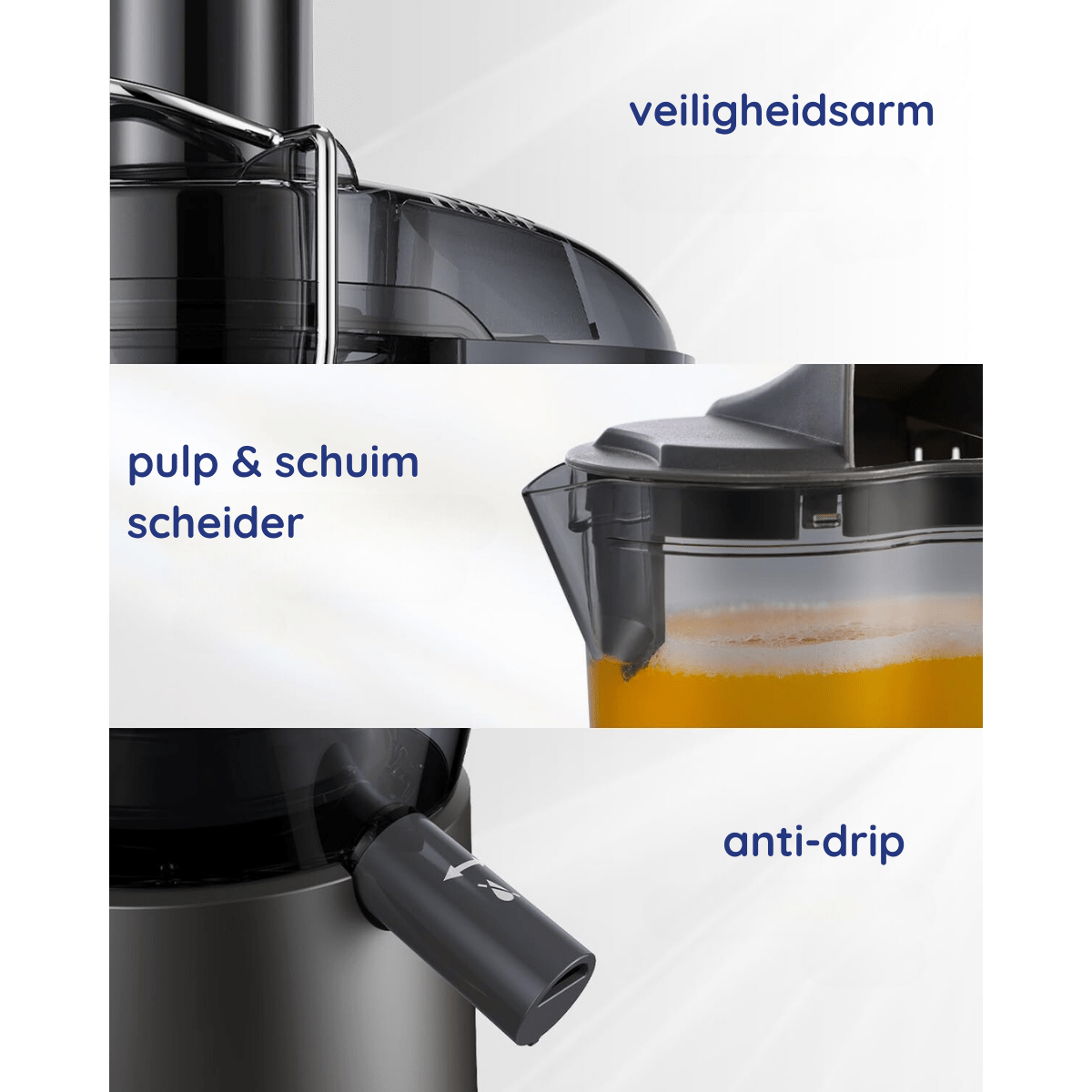 Juicer orginal zwart - Safecourt Kitchen