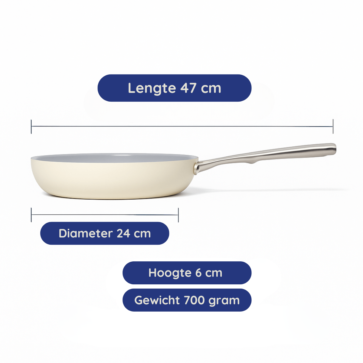 Koekenpan 24 cm 1+1 Gratis - Safecourt Kitchen