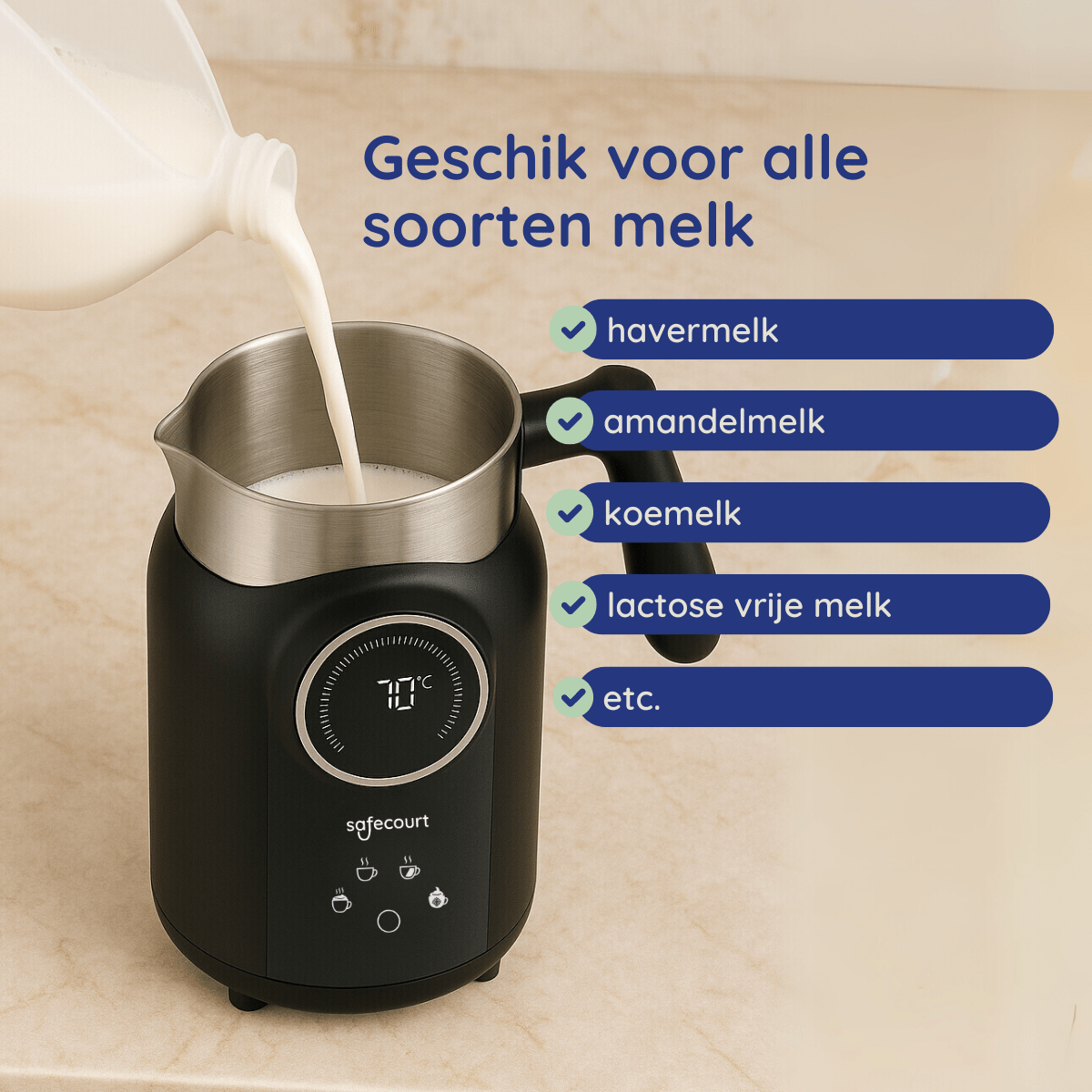 Melkopschuimer Digital - Safecourt Kitchen
