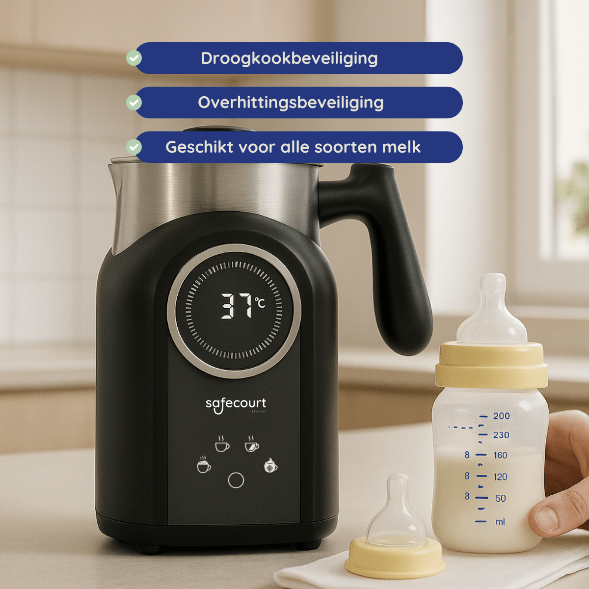 Melkopschuimer Digital - Safecourt Kitchen