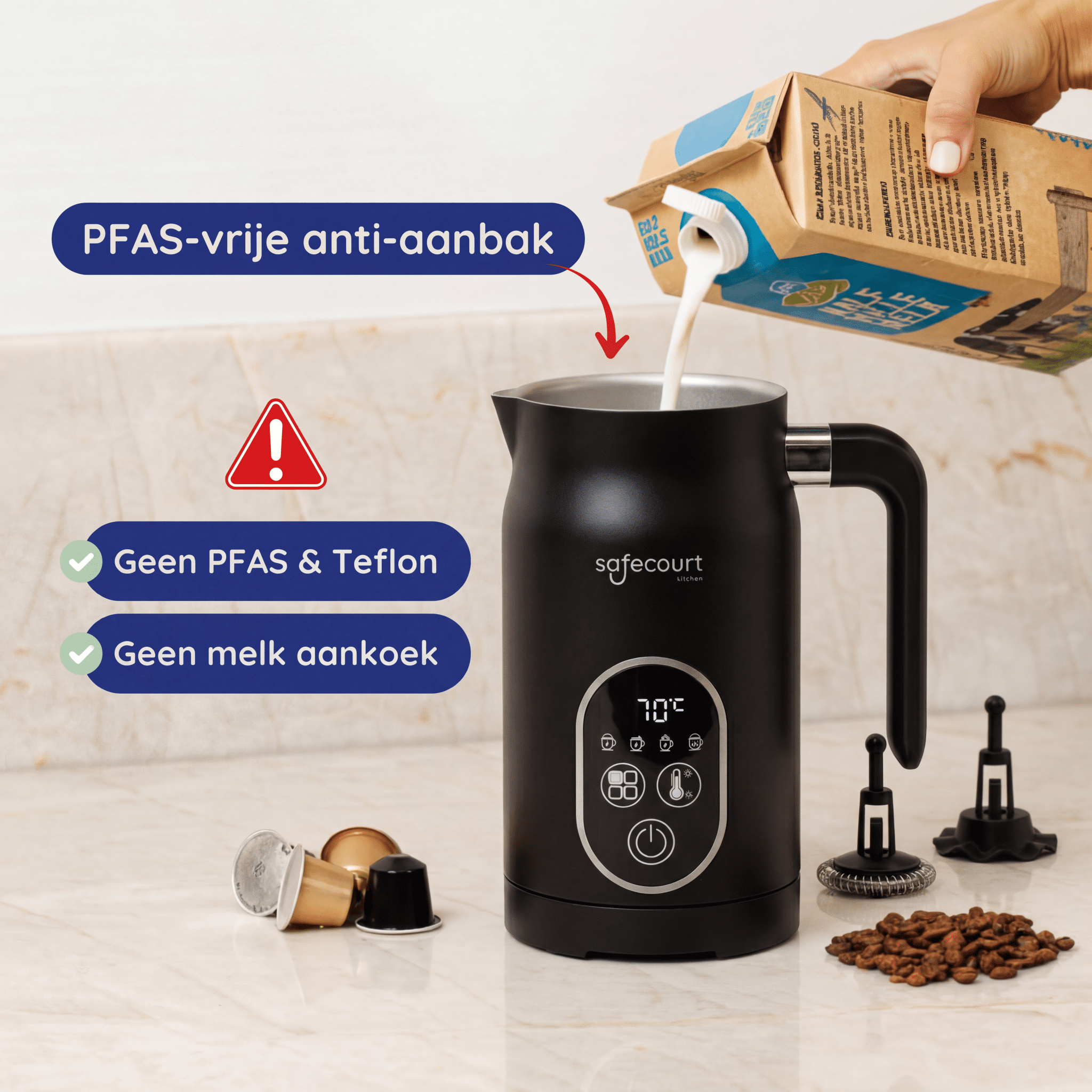 Melkopschuimer Plus - Safecourt Kitchen