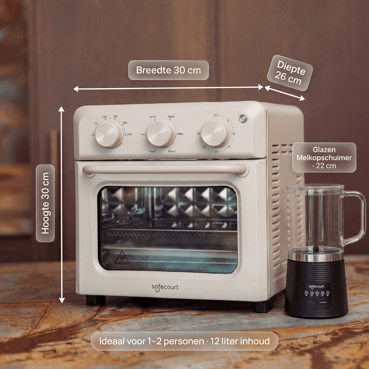 Poweroven | 6 - in - 1 air fry oven - Safecourt Kitchen