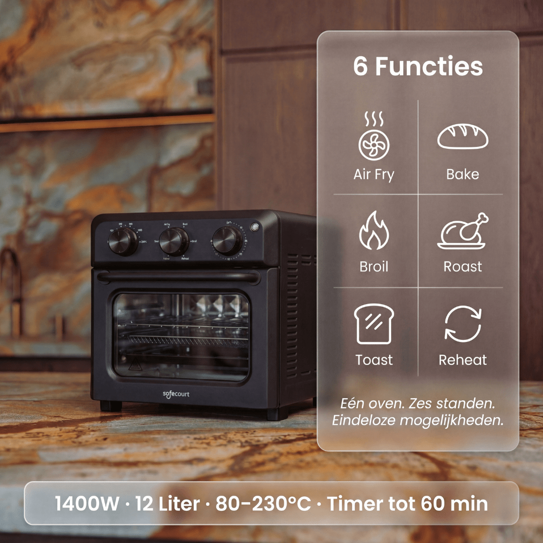 PowerOven Air Fry Oven - 100 - Black - Safecourt Kitchen