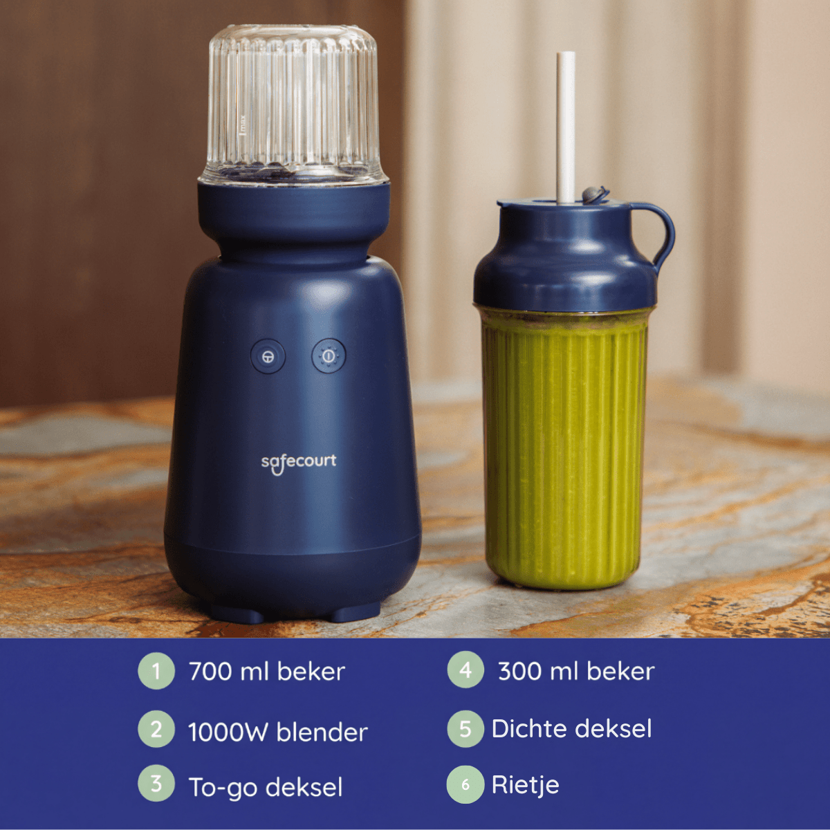 PureBlend Blender - Blue - Safecourt Kitchen