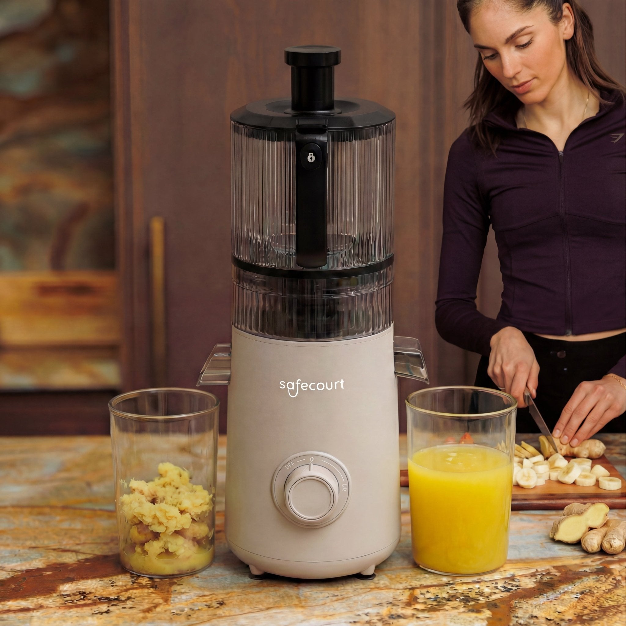 PurePress Pro Slow Juicer - 600 - Beige - Safecourt Kitchen