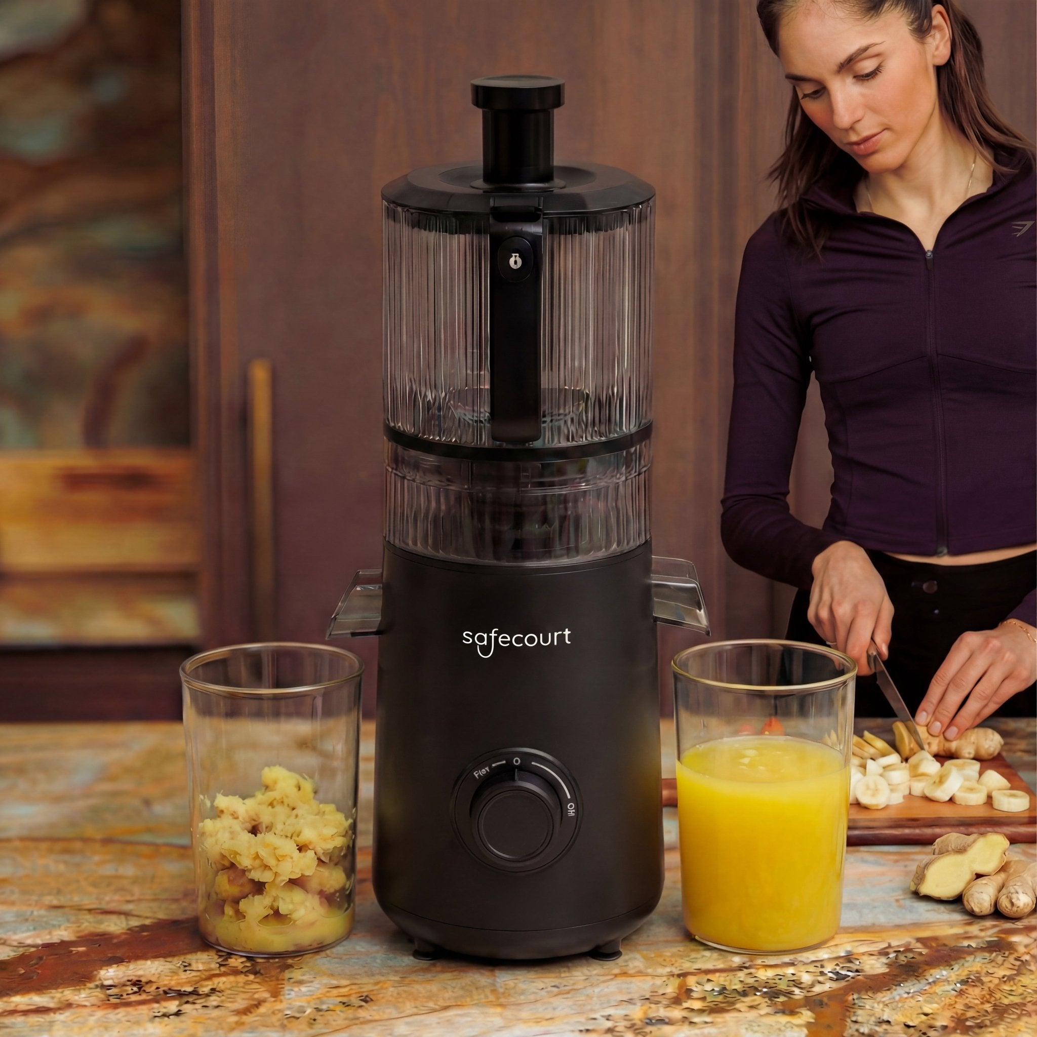 PurePress Pro Slow Juicer - 600 - Black - Safecourt Kitchen