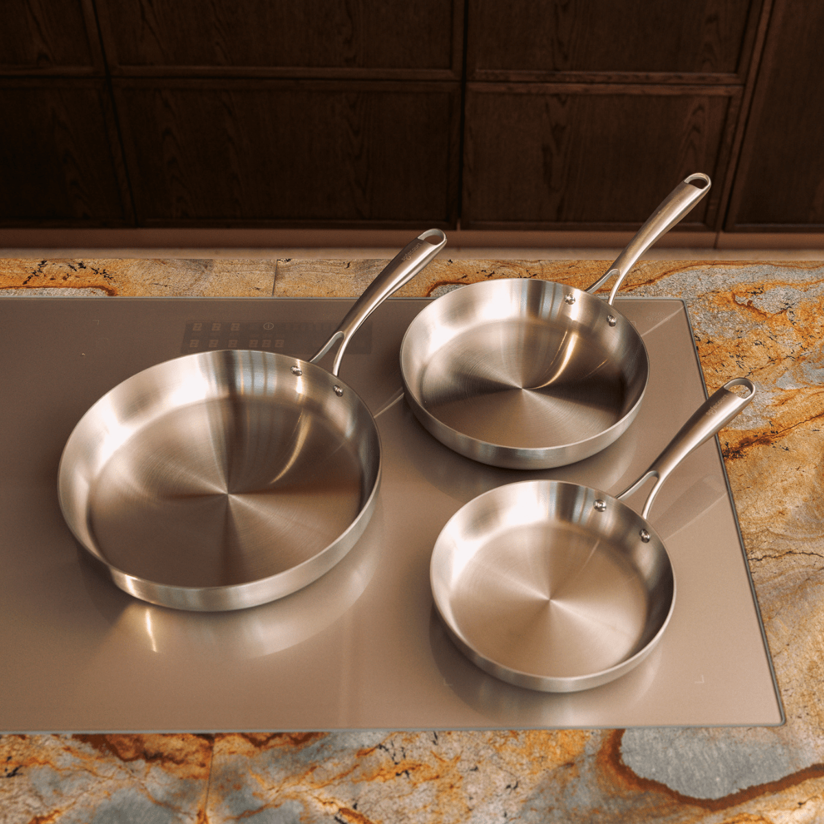 RVS koekenpan 20 | 24 | 28 cm - Safecourt Kitchen