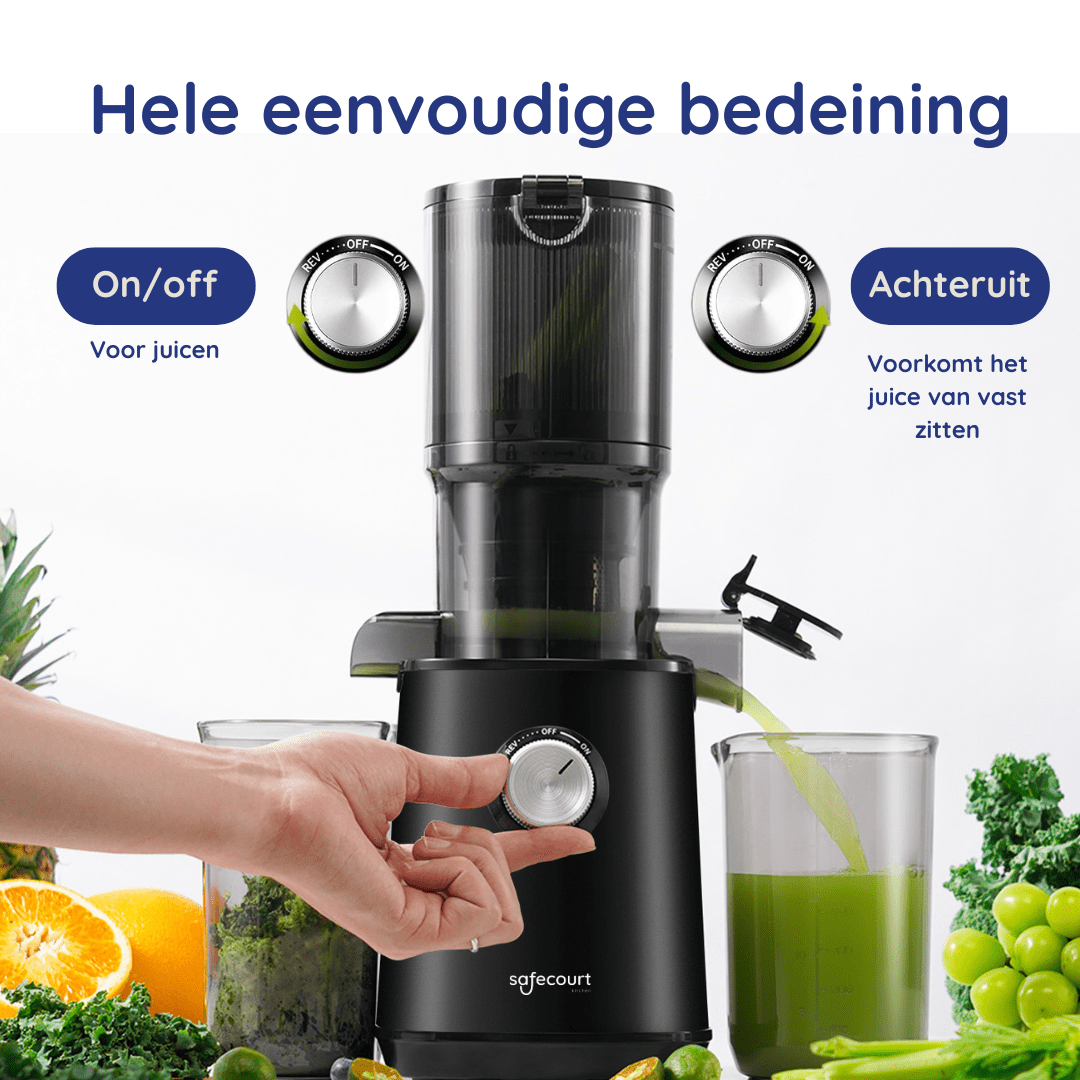 Slowjuicer ColdPress Pure Pro - zwart - Safecourt Kitchen