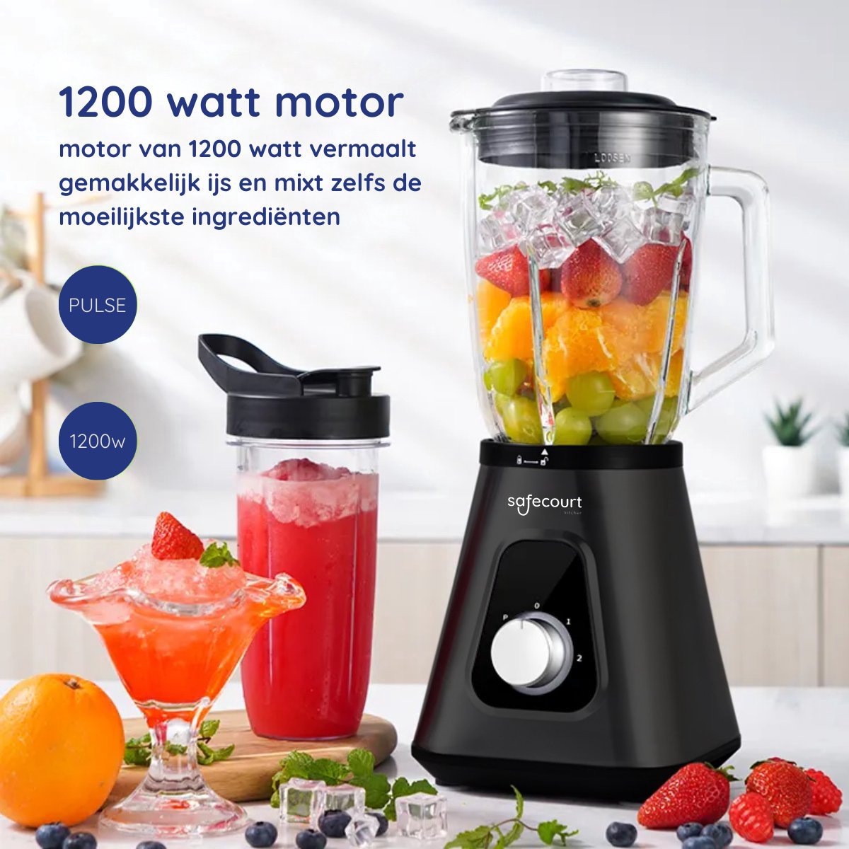 Close-up van de 1200W motor van de Blender Combo