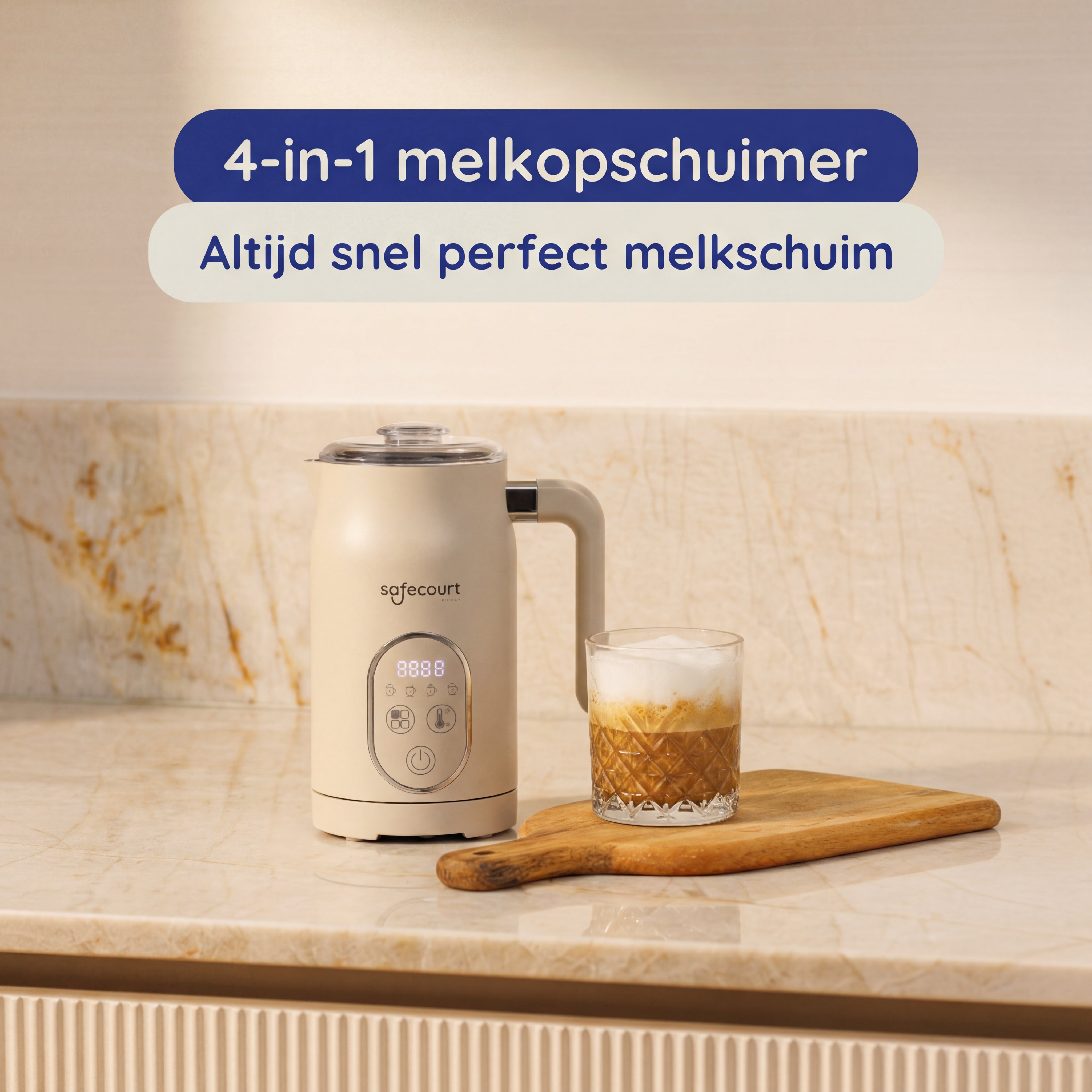 Melkopschuimer Plus - Beige