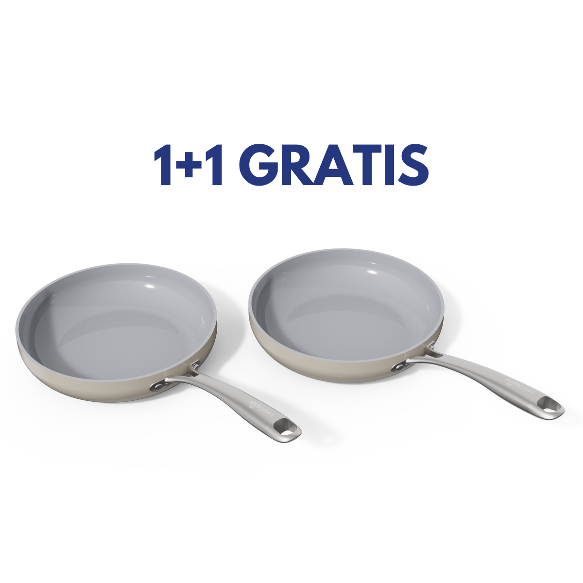 Koekenpan 24 cm 1+1 Gratis
