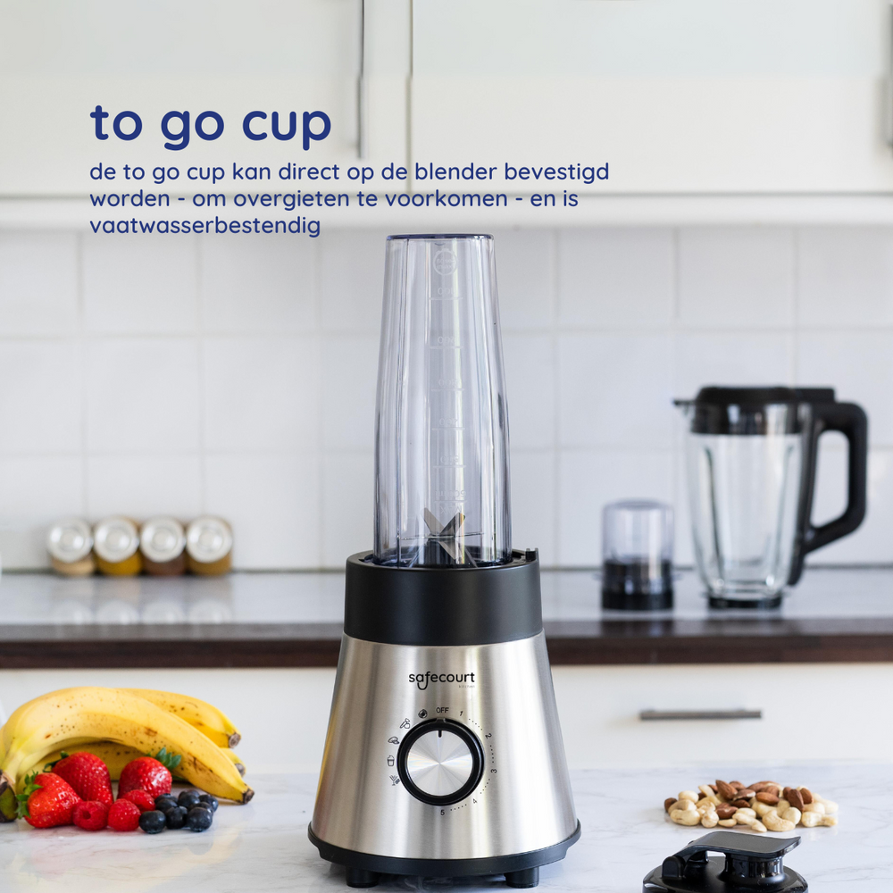 Safecourt Kitchen Multifunctionele Blender 5 Programma's + Sport