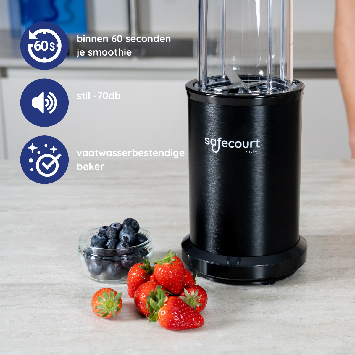 Eenvoudige Reiniging Safecourt Power Blender