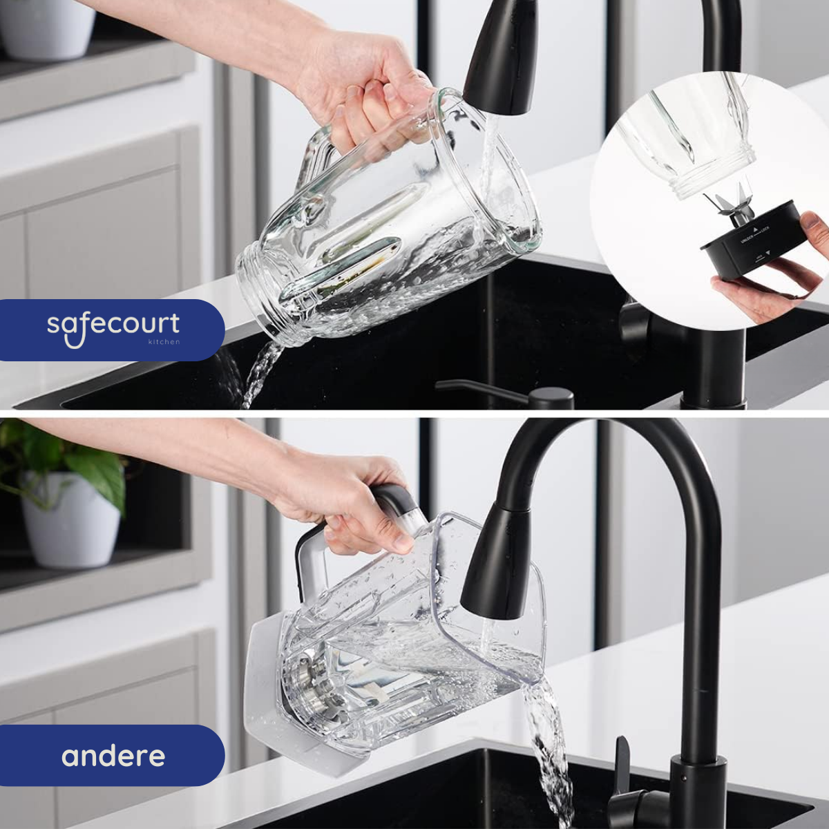 Afneembare deksel van de 2-in-1 Blender