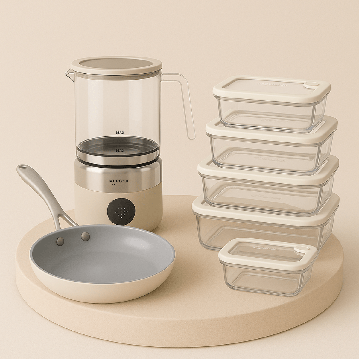 Barista Thuis Bundel – Melkopschuimer PRO + Luxe Bonenmaler - Safecourt Kitchen
