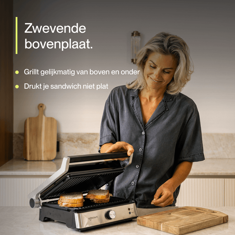 Compactgrill zilver - Safecourt Kitchen