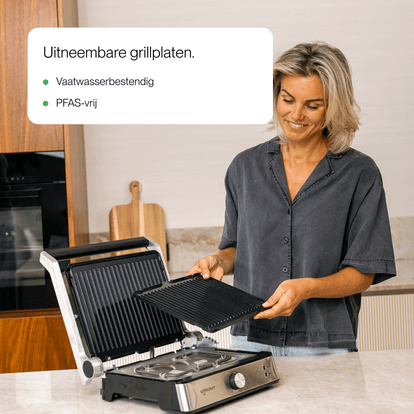 Compactgrill zilver - Safecourt Kitchen
