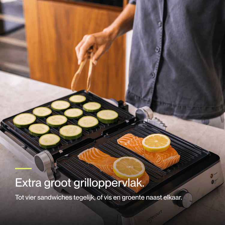 Compactgrill zilver - Safecourt Kitchen