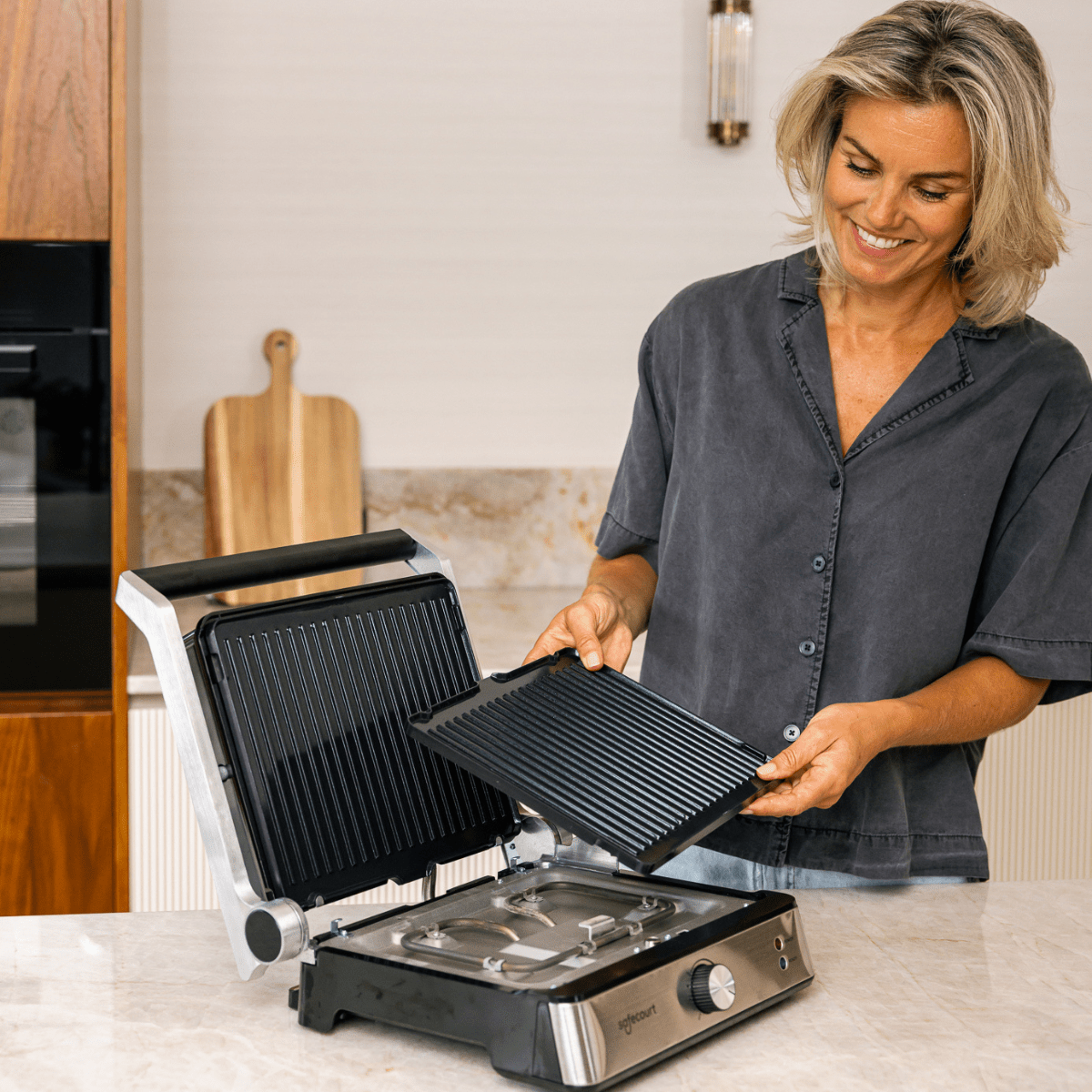 Compactgrill zilver - Safecourt Kitchen