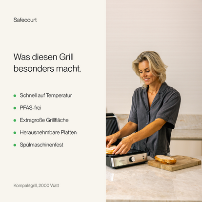 Compactgrill zilver – Bild 3