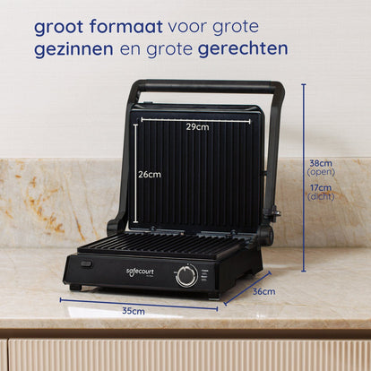 Contactgrill original zwart - Safecourt Kitchen