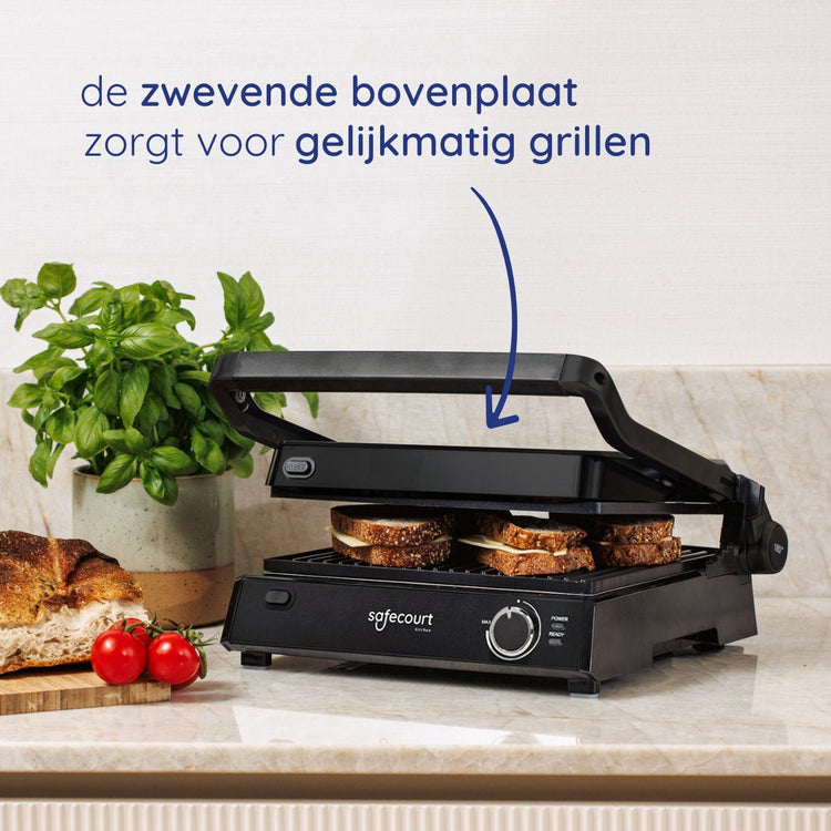 Contactgrill original zwart - Safecourt Kitchen