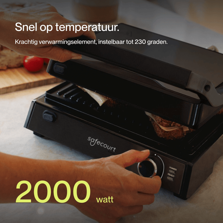 Contactgrill original zwart - Safecourt Kitchen