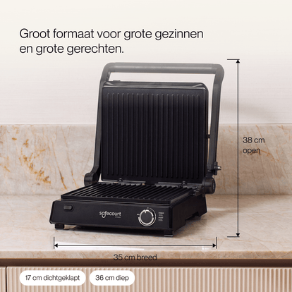 Contactgrill original zwart - Safecourt Kitchen