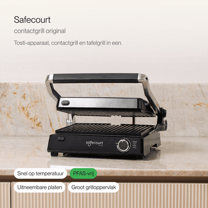Contactgrill original zwart - Safecourt Kitchen