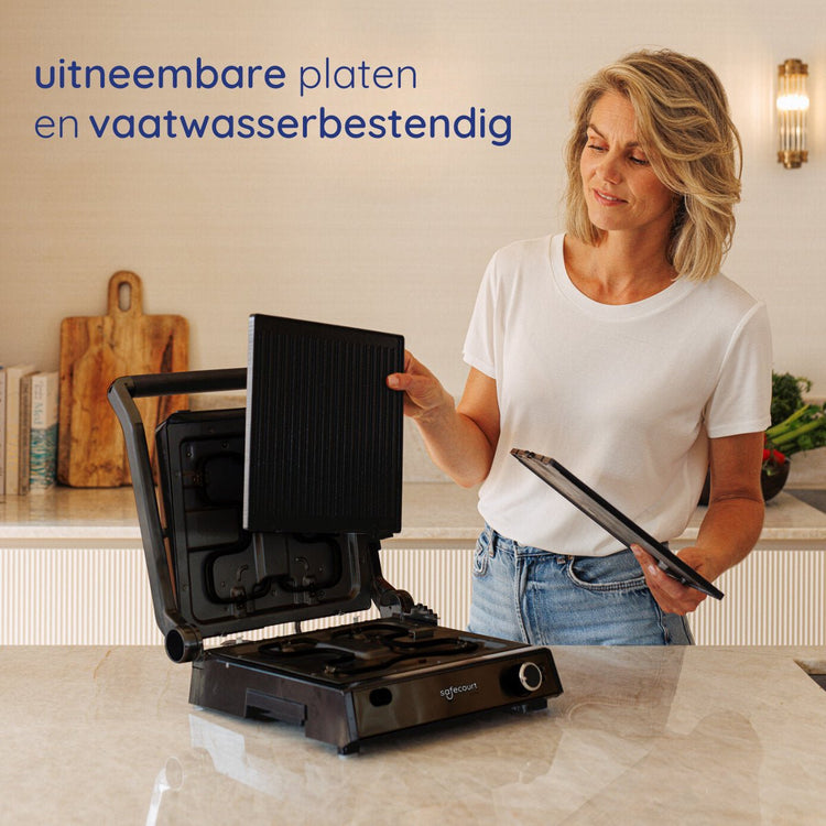 Contactgrill original zwart - Safecourt Kitchen