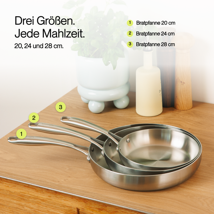 RVS koekenpan 20 | 24 | 28 cm – Bild 8