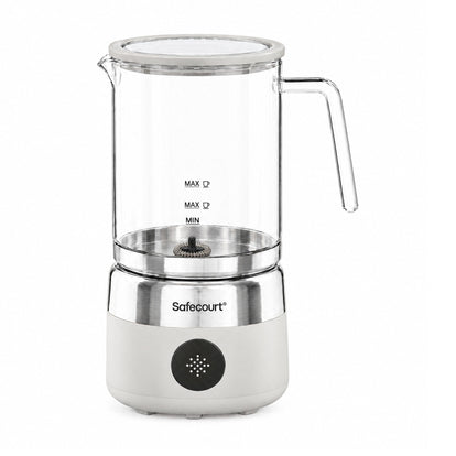 Digitale glazen melkopschuimer beige - Safecourt Kitchen